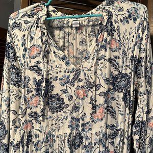 Old Navy Long Sleeve Floral Maxi Dress NWOT